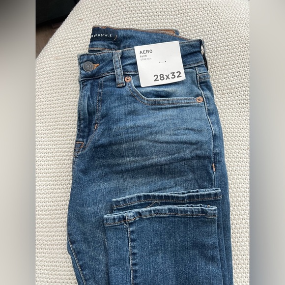Aeropostale Blue Skinny Jeans with Modern Fit - Picture 8 of 9
